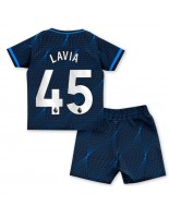 Chelsea Romeo Lavia #45 Vieraspaita Lasten 2023-24 Lyhythihainen (+ shortsit)